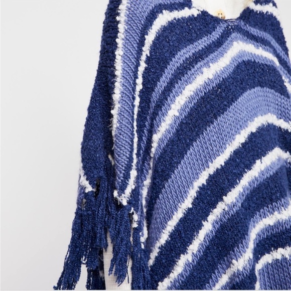 Free People Sweaters - FREE PEOPLE Blue and White Striped Women's Sweater
